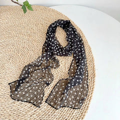 Womens Real Silk Black Stripe Scarf Fashion Necktie Neckerchief Fashion Accesory 07FC0E-D4 - KOEEK