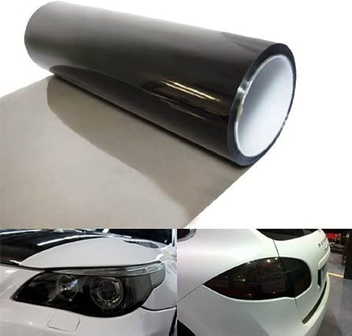new 12 by 48 Inches Self Adhesive Headlight, Tail Lights, 12 X 48, Light Black 07FC0E-D4 - KOEEK