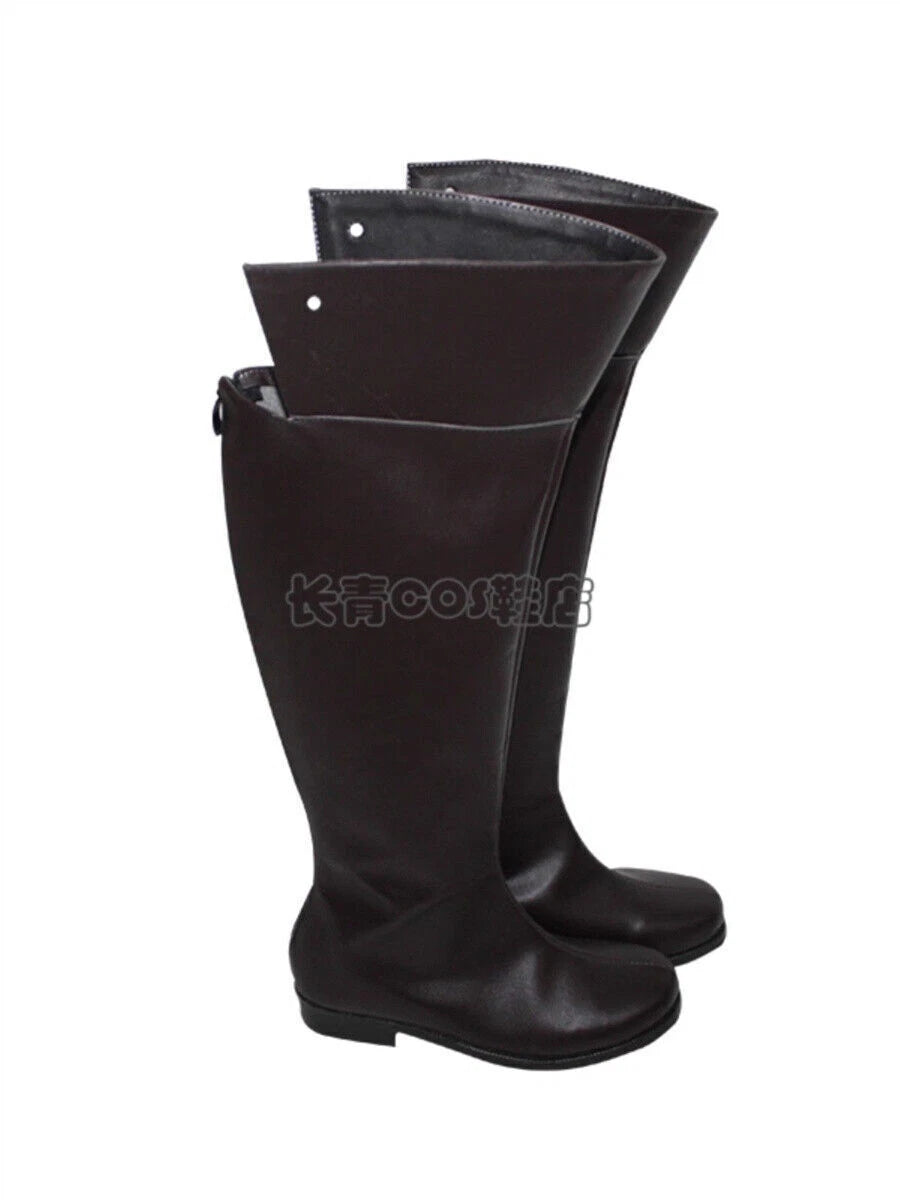 Anime Attack On Titan Eren Jager Cosplay Shoes Cos Shingeki no Kyojin Long Boots 07FC0E-D4 - KOEEK
