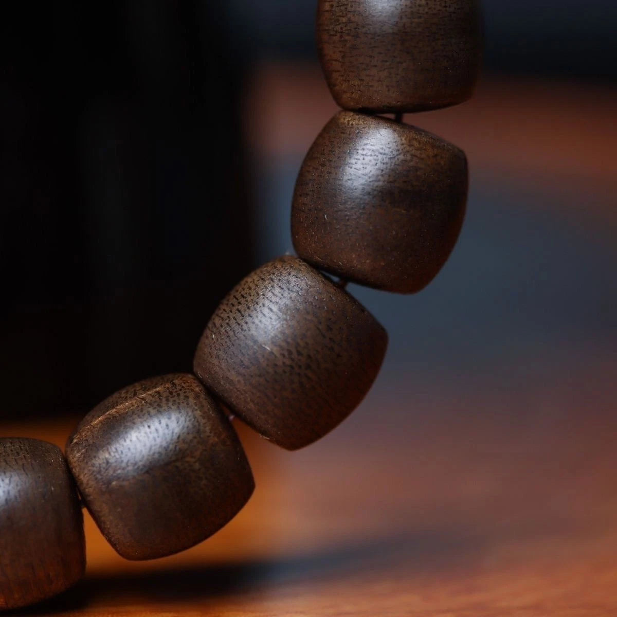 Kynam Agarwood Bracelet Multi Circle Drum Beads Vietnam Prayer Bead Jewelry 07FC0E-D4 - KOEEK
