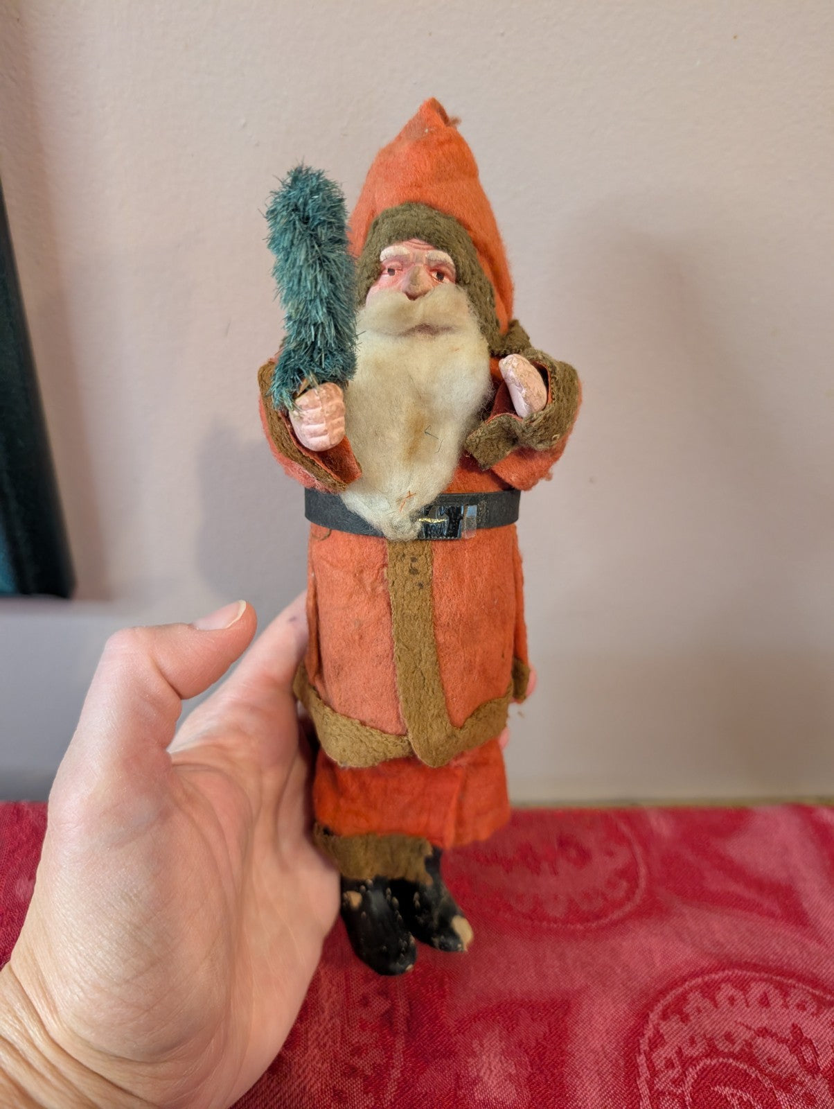 Antique German Belsnickel Father Santa 9” Candy Container Christmas Decor Paper CANDY - KOEEK