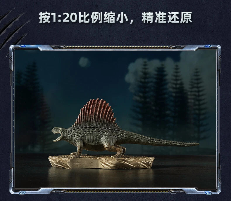 TONGSHIFU 1/20 Dimetrodon Model Brass Dinosaur Pelycosauria Statue Display Gift 07FC0E-D4 - KOEEK