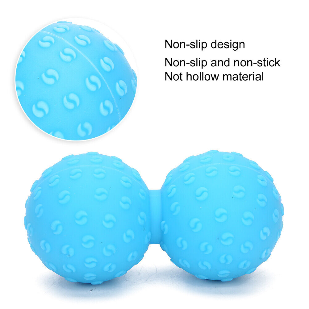 new Double Massage Ball Back Shoulder Release Deep Tissue Massage Ball(Blue ) HGF koeek - KOEEK