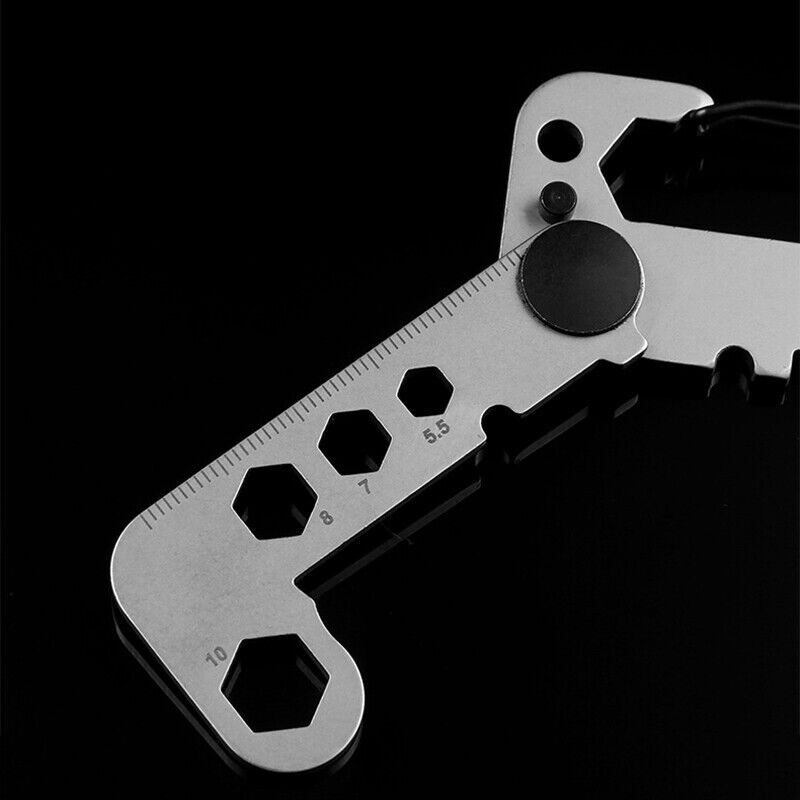 9 in 1 Multifunction Tool Outdoor EDC Camping Hiking Bicycle Carabiner Key Chain 07FC0E-D4 - KOEEK