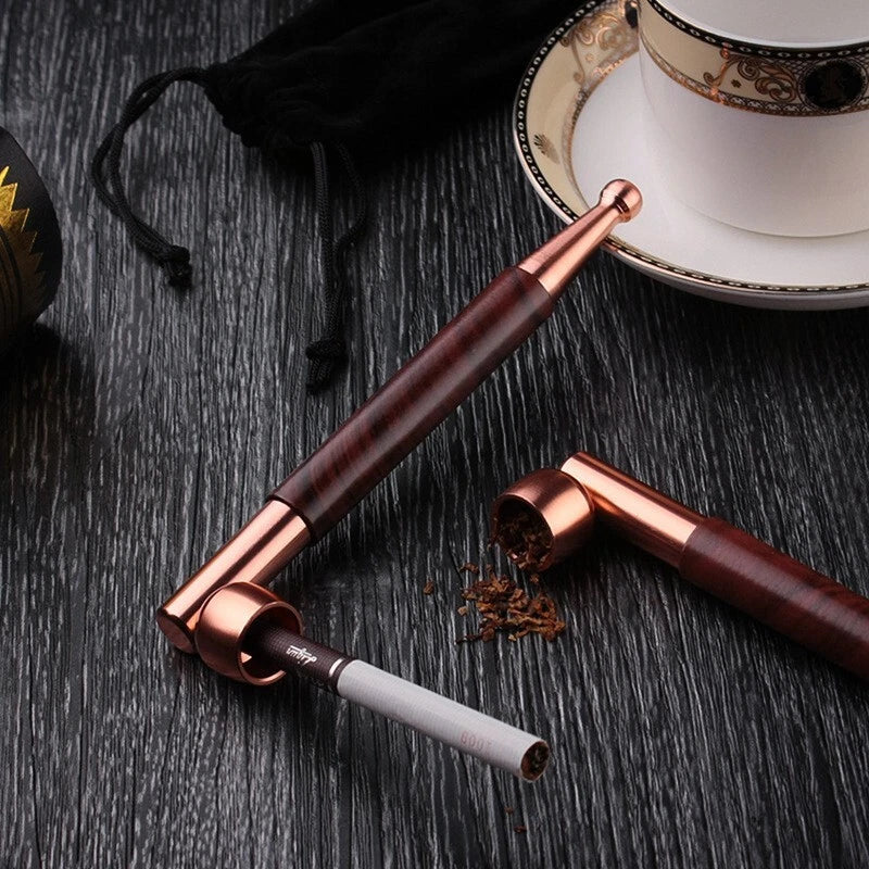1pcs Metal Rose Gold Color Smoking Pipe Creative Pipes Aceessories Tobacco Pipe 07FC0E-D4 - KOEEK