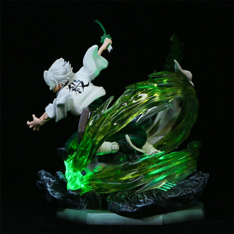 30cm Demon Slayer Shinazugawa Sanemi PVC Figure LED Light Model Statue Toy 07FC0E-D4 - KOEEK