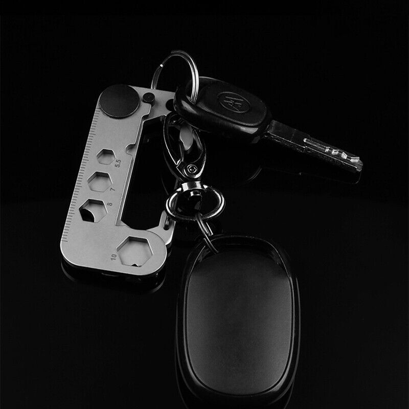 9 in 1 Multifunction Tool Outdoor EDC Camping Hiking Bicycle Carabiner Key Chain 07FC0E-D4 - KOEEK