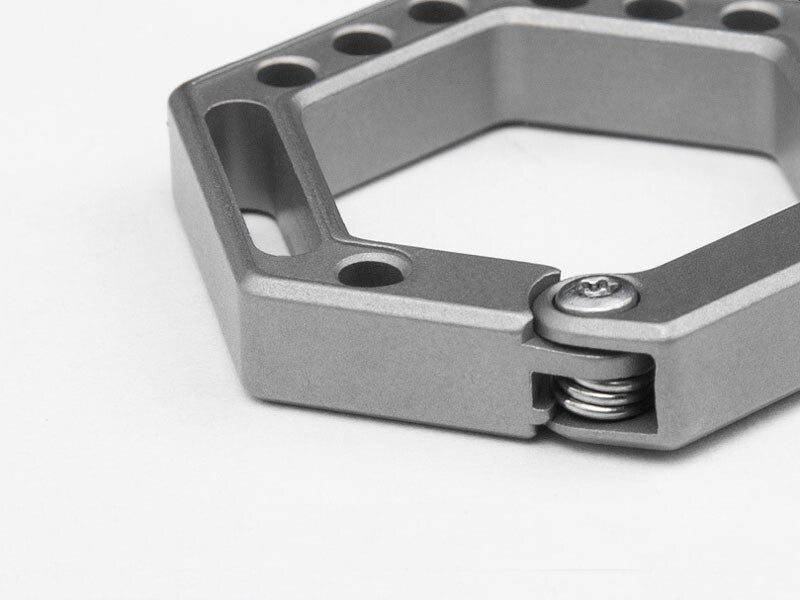 Titanium Alloy Key Chain Multi-Tools Carabiner Pendant EDC Outdoor Connectors 07FC0E-D4 - KOEEK