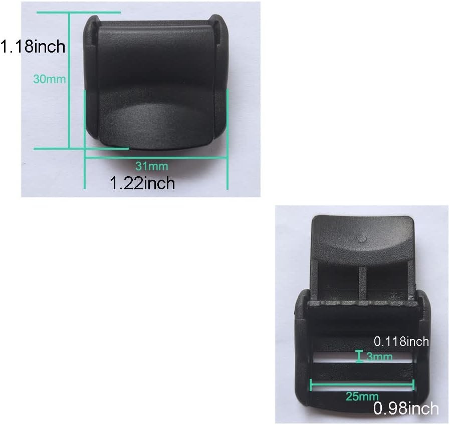 new QYAJS 10PCS 1 Inch Cam Lock Lever Plastic Buckles Flap Fix for Webbing Straps QYAJS - KOEEK