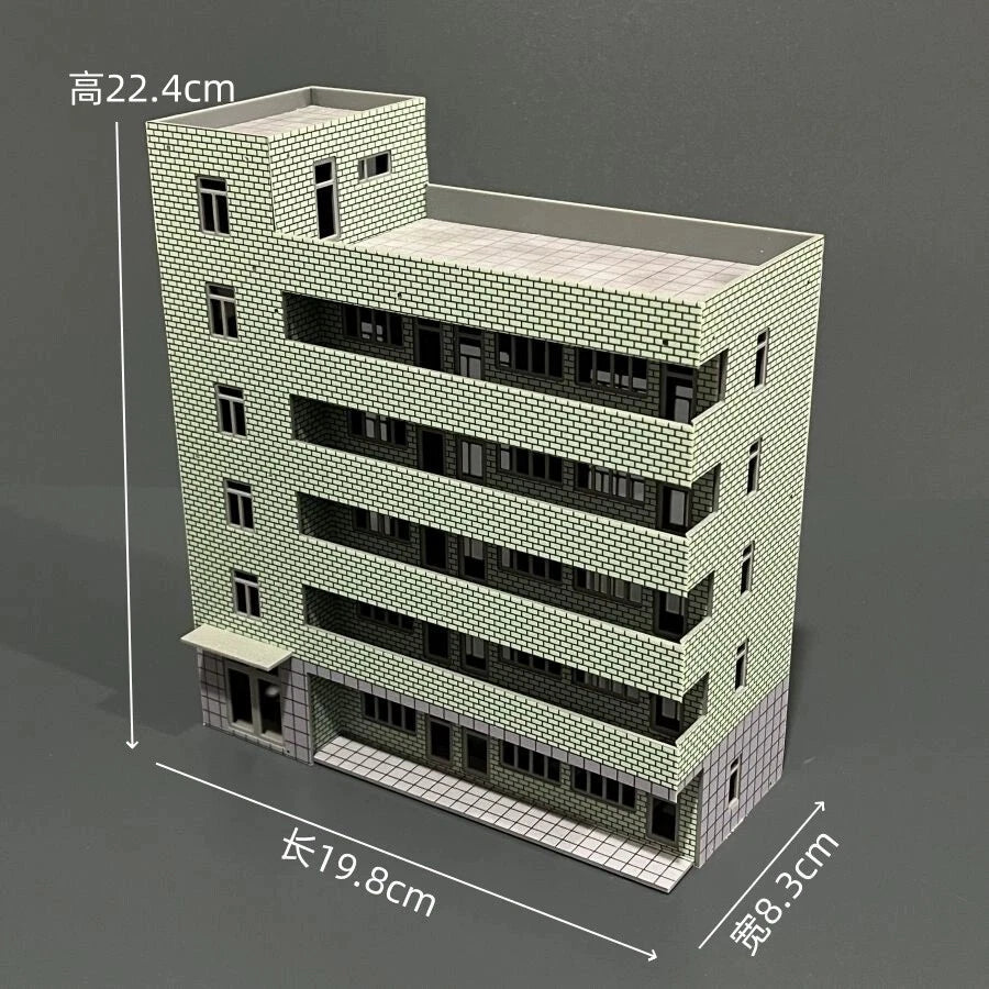 1: 87 Building High rise City Scene Model Train Railway Modern Office Kit Toy 07FC0E-D4 - KOEEK
