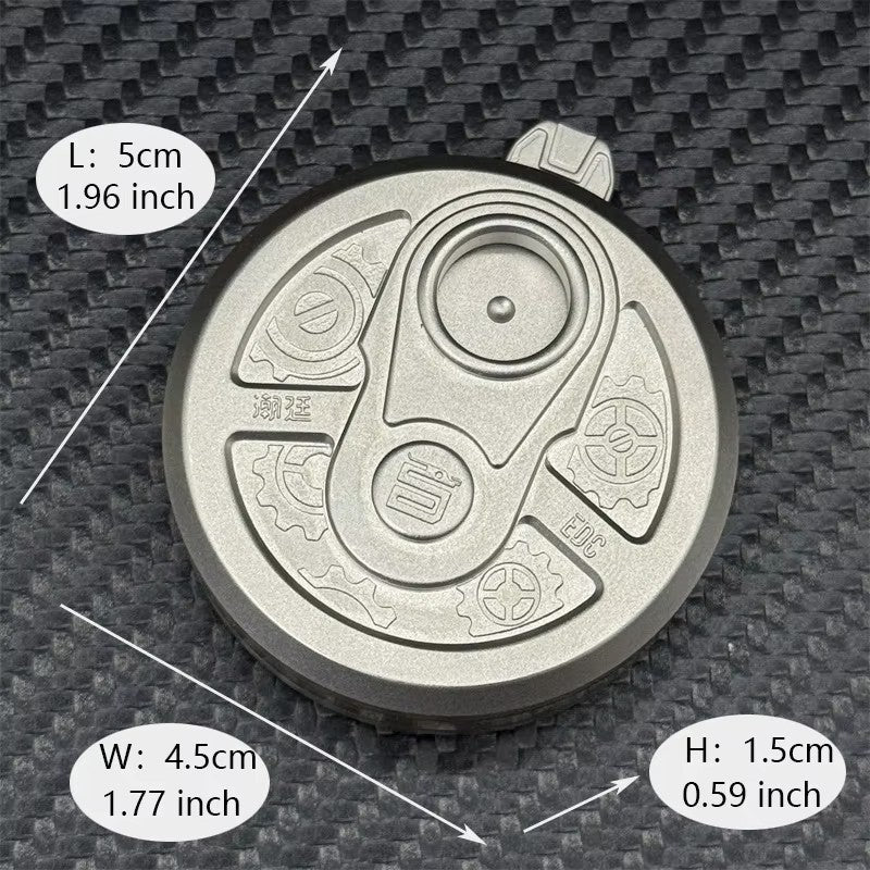 Press Dice Fidget Toy Exquisite Stainless Steel EDC Fidget Coin Fun Ratchet Coin 07FC0E-D4 - KOEEK