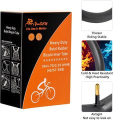 new 2-PCS 26" Heavy Duty Bike Tubes 26x1.95 26x2.10 26x2.125 AV48MM Schrader... 07FC0E-D4 - KOEEK