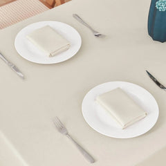 Rectangle 4 Feet Tablecloth 52x70 inch Linen Textured Table Cloth Stain Wrinkle 07FC0E-D4 - KOEEK