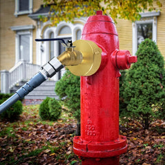 new NOVINO Fire Hydrant Hose Adapter 2-1/2" 2-1/2"NH x 3/4"GHT, Brass NOVINO - KOEEK