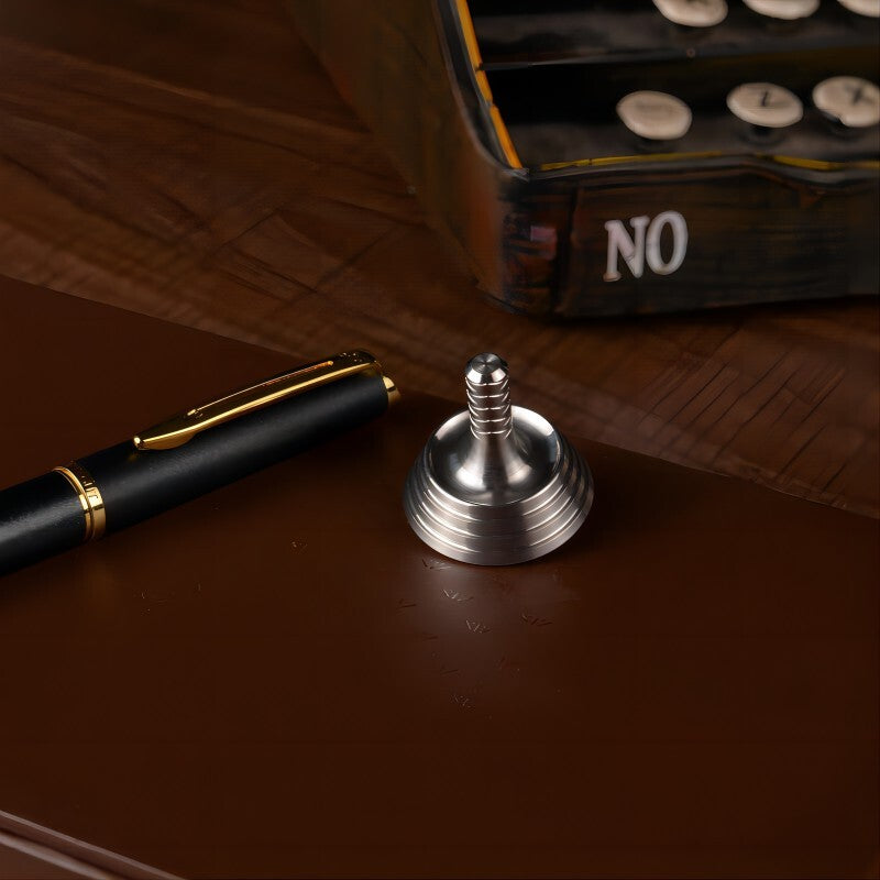 Stainless Steel Brass Spinning Top Desktop Gyro Gyroscope EDC Fidget Toy Gift 07FC0E-D4 - KOEEK