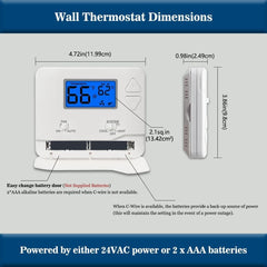 new Non-Programmable Thermostat for Home Single-Stage Systems, 1 Heat/1 Blue 07FC0E-D4 - KOEEK