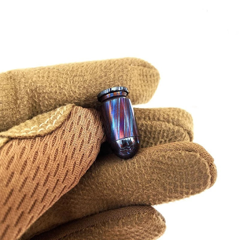 EDC Titanium Damascus Parachute Cord Bead Necklace Keychain Pendant Lanyard Tool 07FC0E-D4 - KOEEK