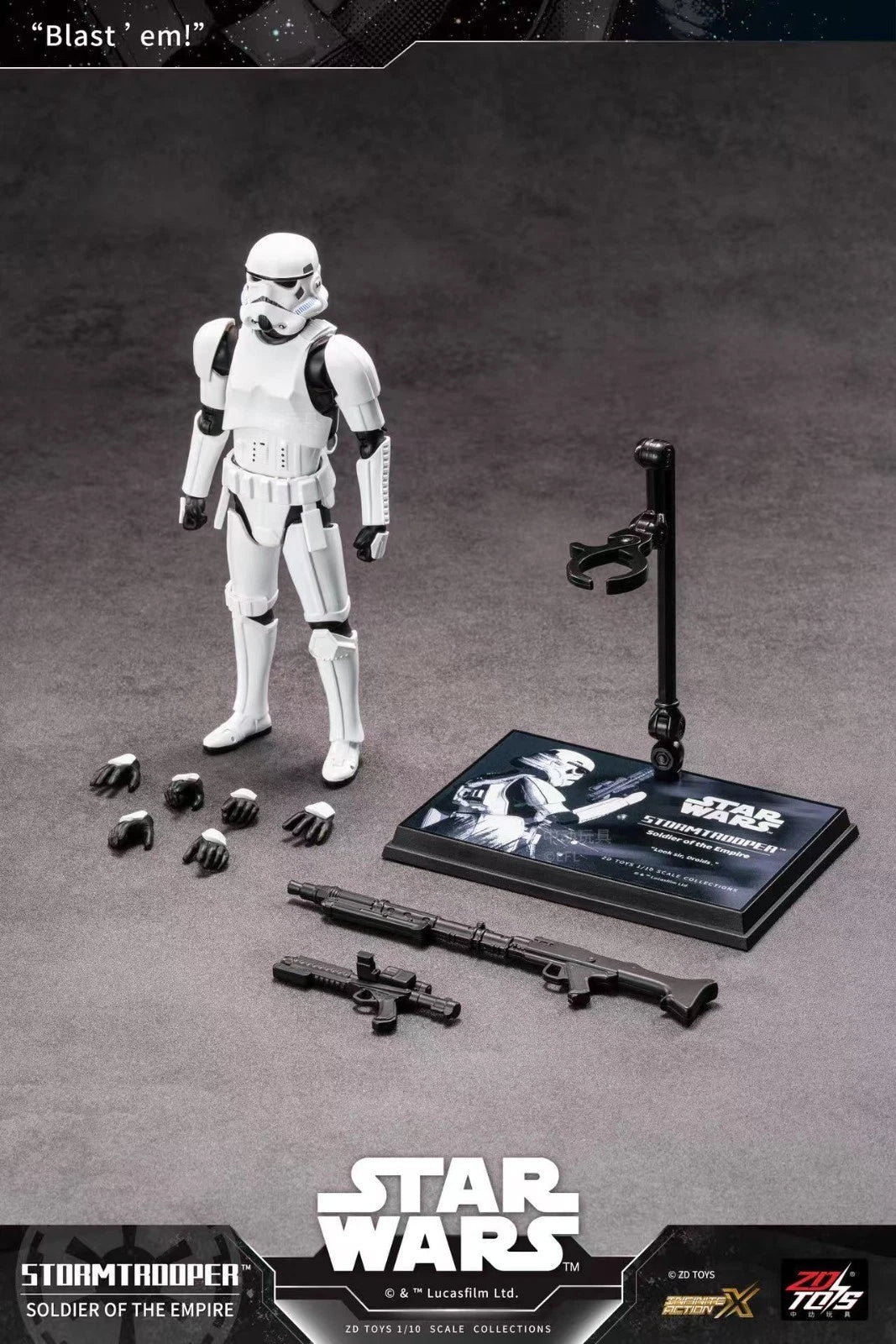 ZD Toys Star Wars Stormtrooper 1/10 Scale 7" Articulated Collectible Figure ZD_TOYS - KOEEK