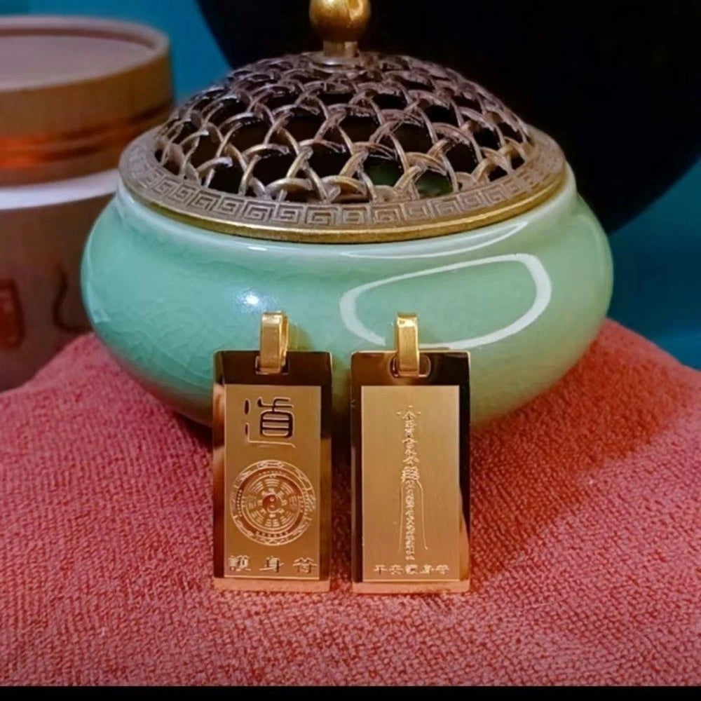 Taoist Protection Amulet Pendant Necklace Ruyi Charm Chinese Style Jewelry 1pc 07FC0E-D4 - KOEEK