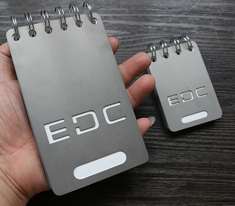 EDC Titanium Alloy Notepad Portable Recyclable Tools Outdoor Waterproof 07FC0E-D4 - KOEEK