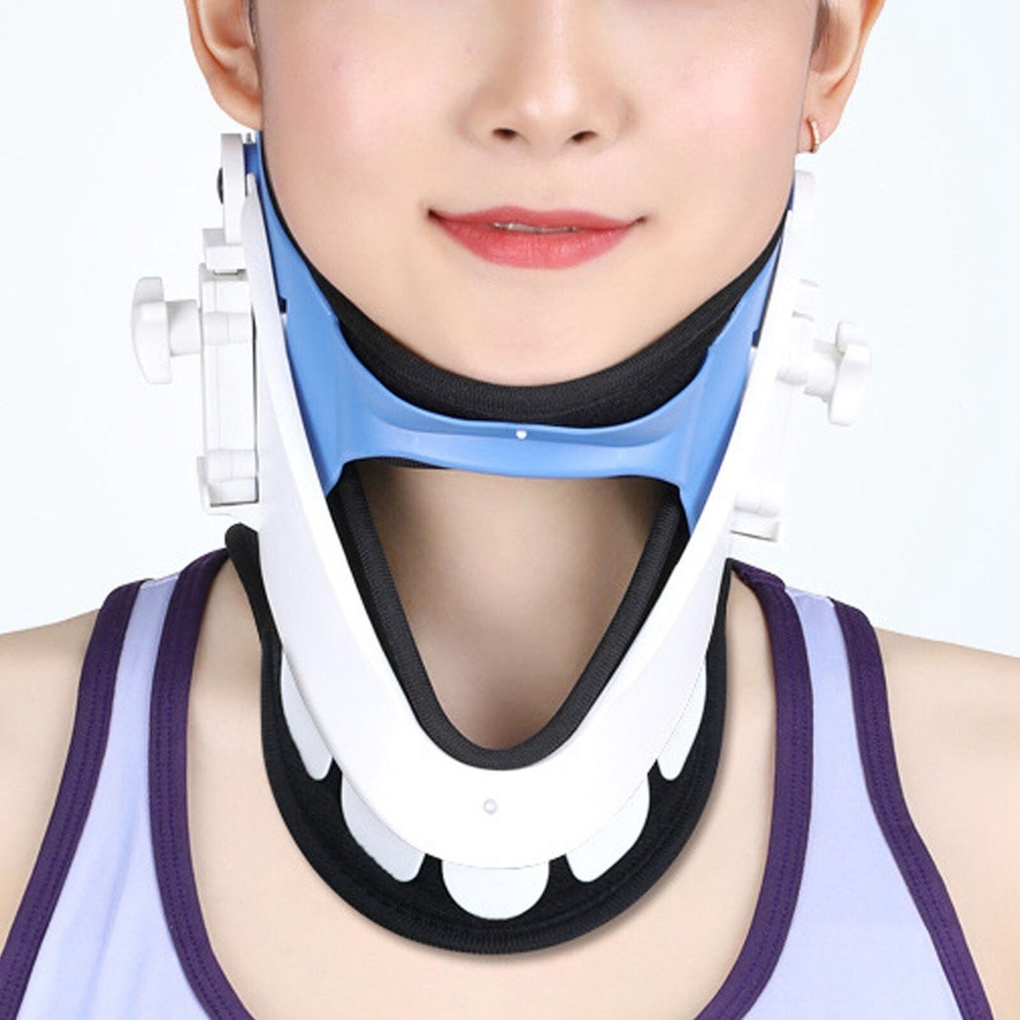 new Cervical Collar Neck Relief Traction Device Support Stretcher Pain Therapy HGF koeek - KOEEK