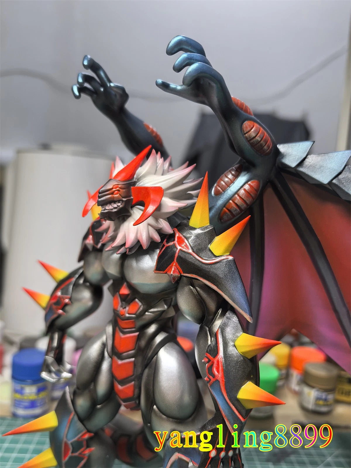 YU-GI-OH! 5DS Hot Red Dragon Archfiend King Calamity Resin Figure Model Toy 25cm 07FC0E-D4 - KOEEK