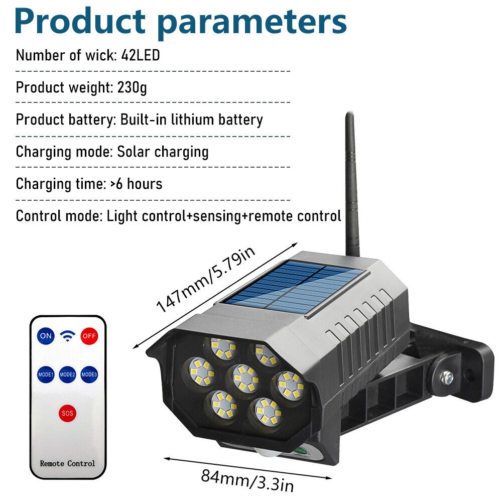 nye Solar Security Lights 4 Head 90000LM Motion Sensor Lights Justerbar Flood Light