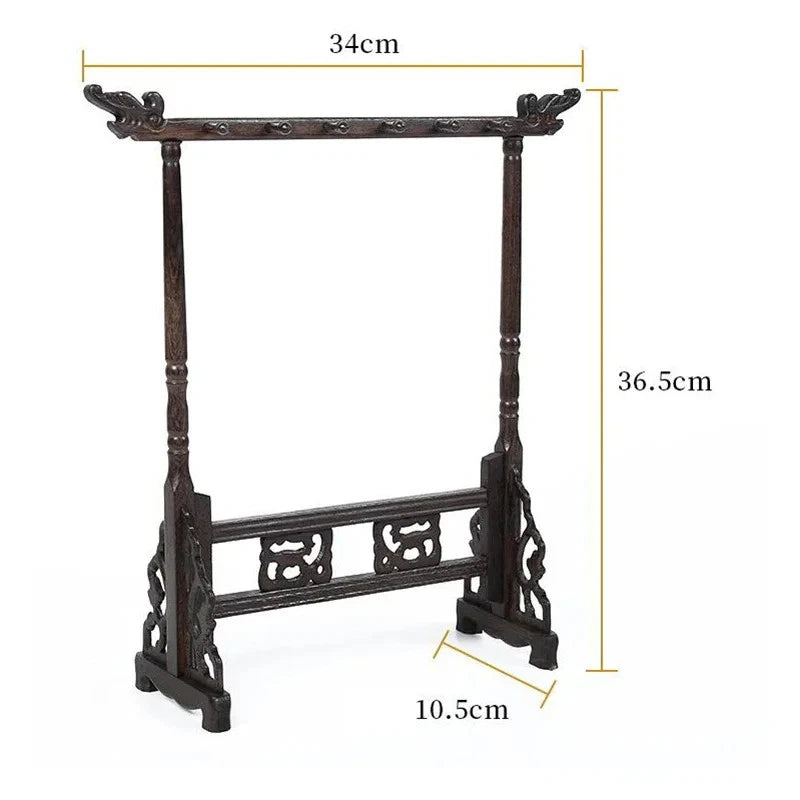 36.5cm Chinese Calligraphy Brush Holder Hanging Traditional Brush Shelf Rest 07FC0E-D4 - KOEEK