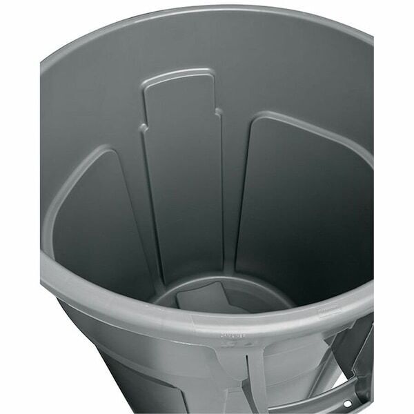 new Rubbermaid Commercial Fg264360gray 44 Gal Round Trash Can, Gray, 24 In Dia, Rubbermaid - KOEEK