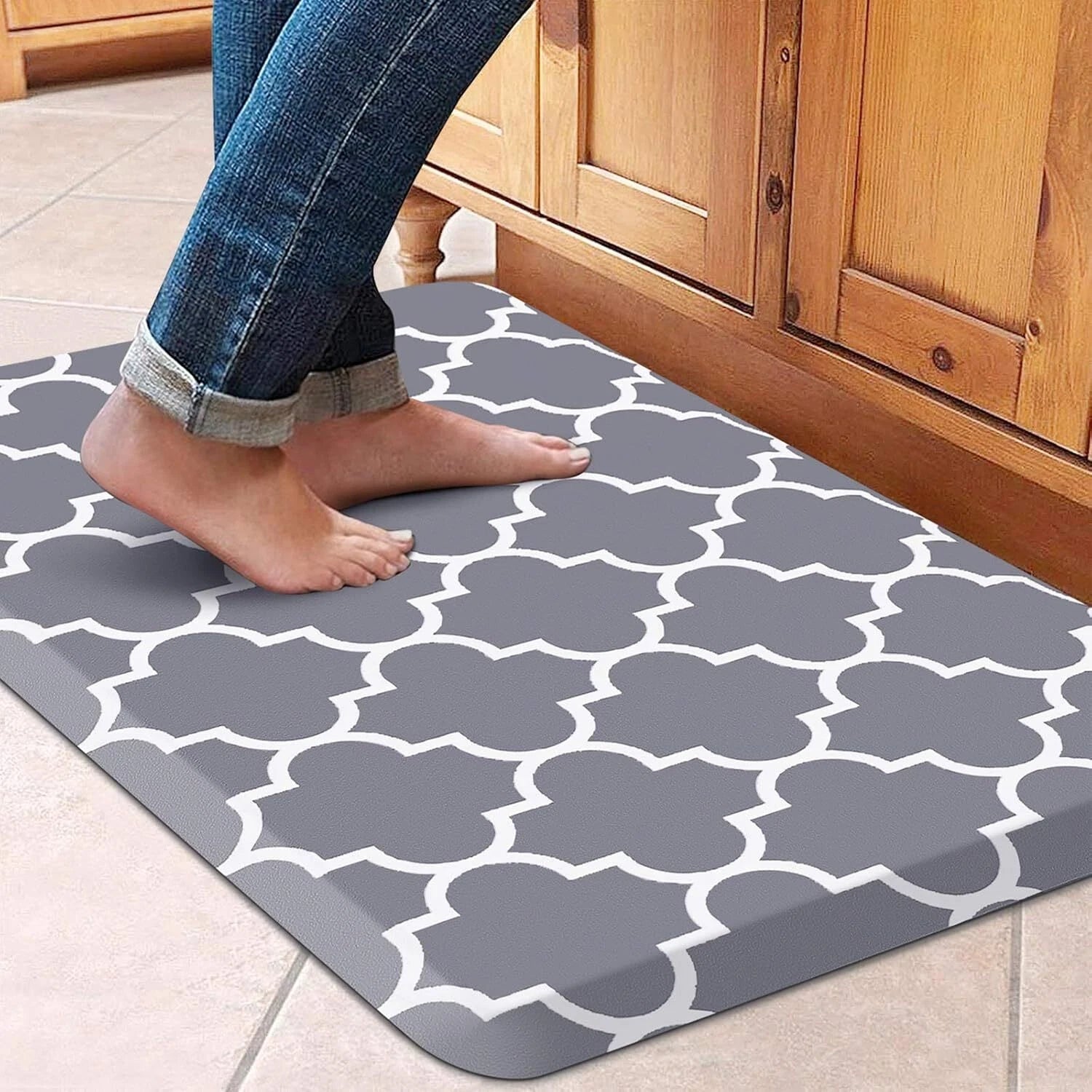 Kitchen Mat and Rugs Cushioned Anti-Fatigue,17.3"x 28",Non Slip Waterproof 07FC0E-D4 - KOEEK