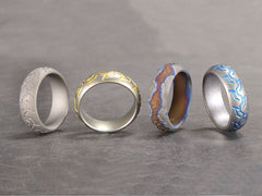 TC4 Titanium Alloy Tire pattern Finger Ring Necklace Pendant bead Decorative EDC 07FC0E-D4 - KOEEK