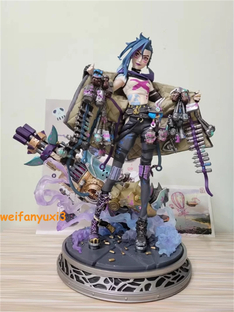 Jinx 1/7 Figure Statue Arcane：League of Legends Model 30.5cm Toy Collectible 07FC0E-D4 - KOEEK