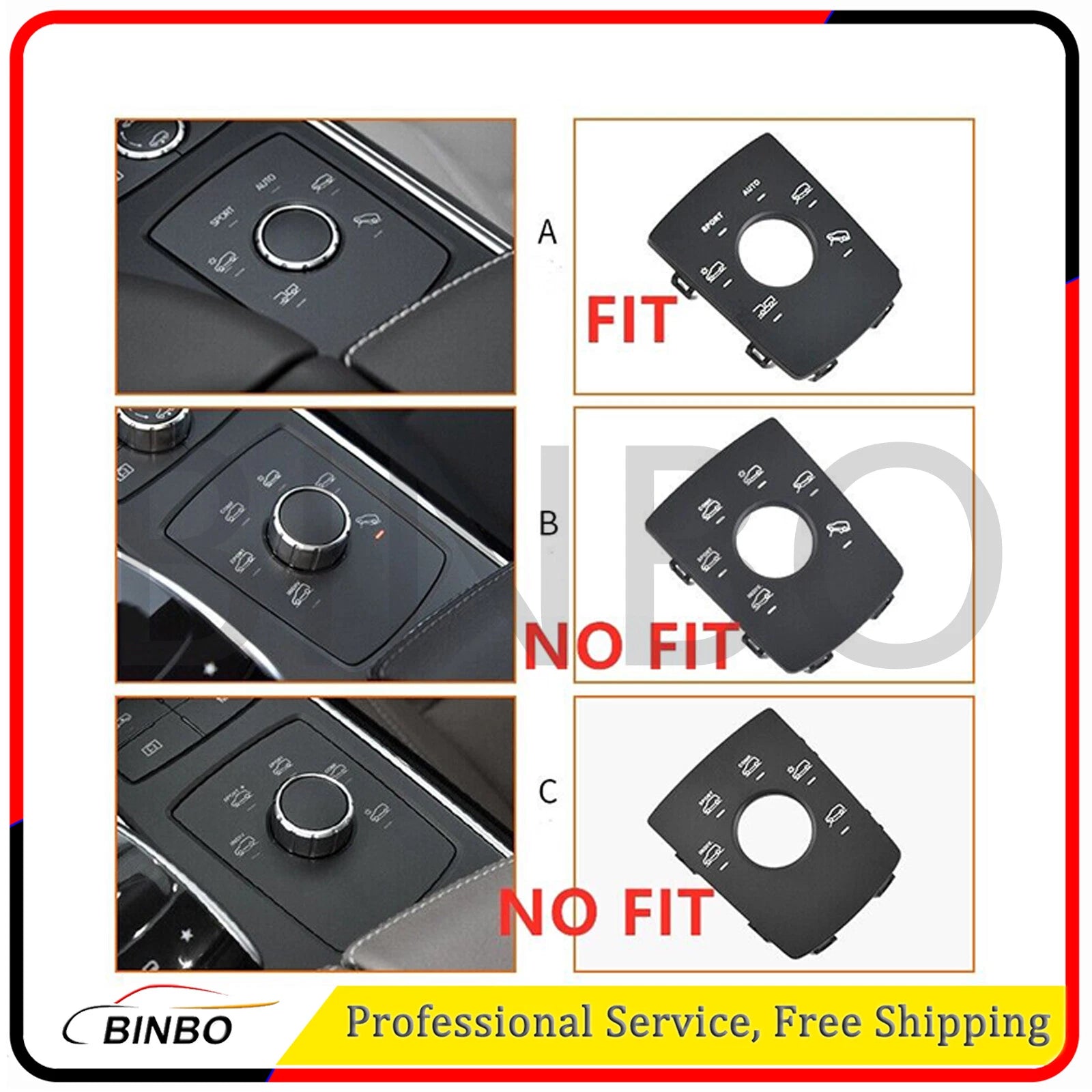 Multimedia Switch Button Panel Cover For Benz W166 GLS GLE 2016-2019 2018 ML GL 07FC0E-D4 - KOEEK