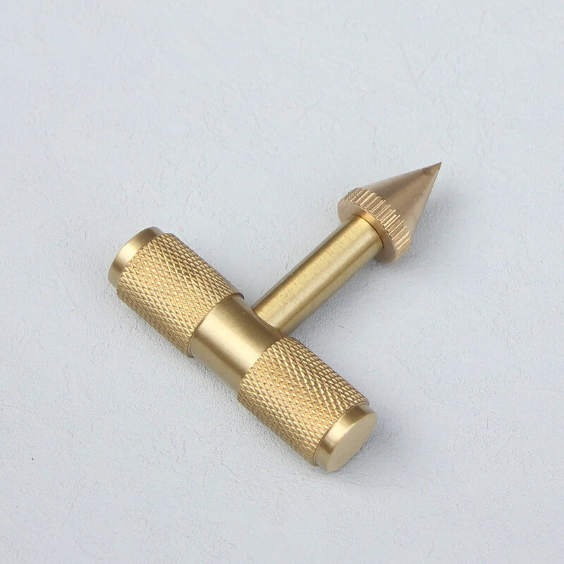 EDC Brass Cool Stick Toys Small T-Type Outdoor Pocket Tool Tactical Multi Tool 07FC0E-D4 - KOEEK