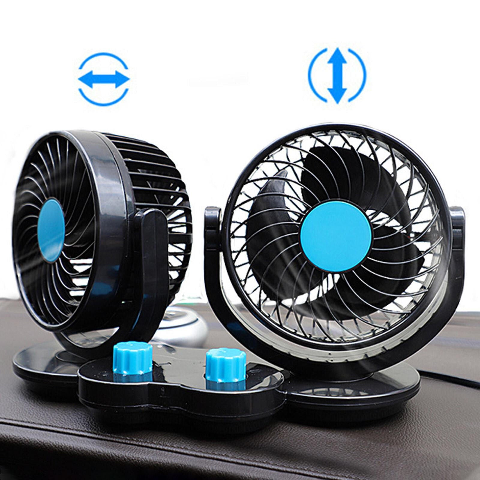 new Car Cooling Fan Auto Cooling Fan 2 Speed Strong Wind 360 Degree Rotatable koeek - KOEEK