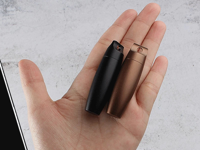 EDC Pocket Aluminium Alloy Outdoor Survival Waterproof Box Travel Keychain Tank 07FC0E-D4 - KOEEK
