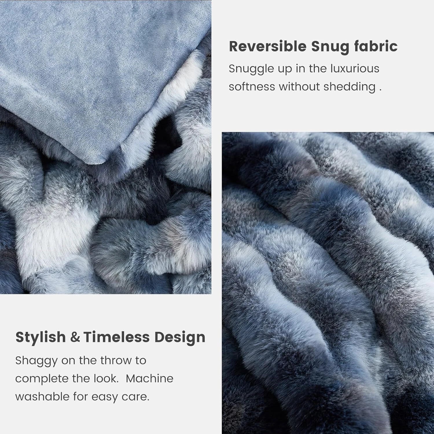Artificial Wool Carpet for Sofa, Sofa, Shaggy Pile Thick Bubble Blanket 07FC0E-D4 - KOEEK
