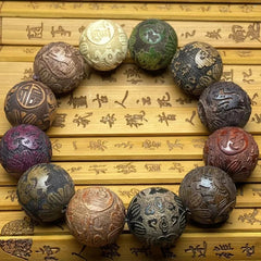 20mm Natural Wood Colorful Prayer Beads Men Woman Buddha Bracelet  Jewelry 07FC0E-D4 - KOEEK