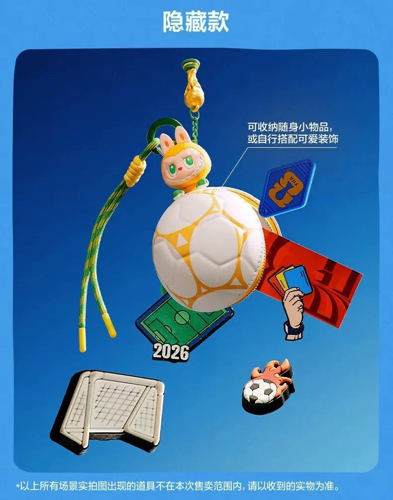 Authentic THE MONSTERS × FIFA Series Football-Shaped Mini Bag Pendant Blind Box 07FC0E-D4 - KOEEK