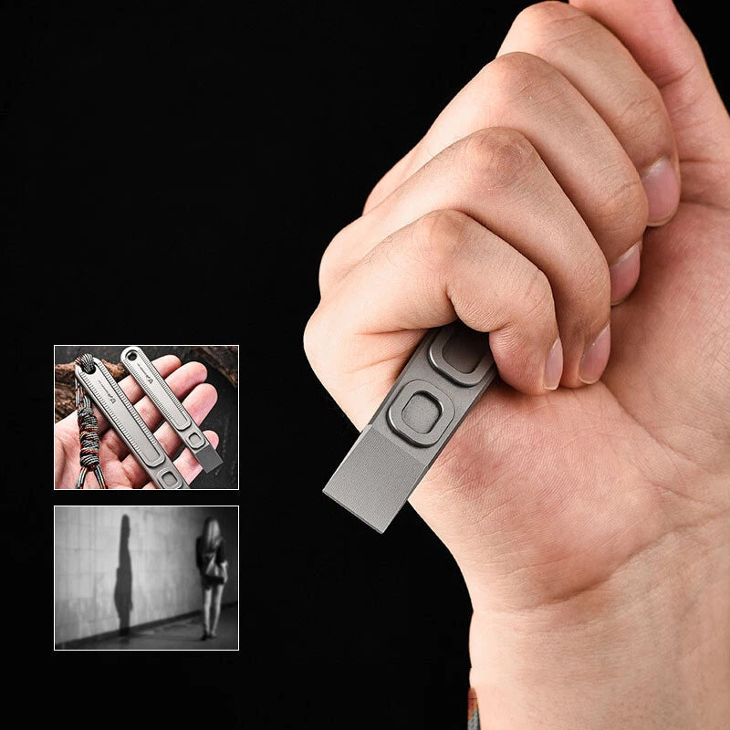 Hot Portable TC4 titanium alloy pry bar outdoor camping multifunctional EDC tool 07FC0E-D4 - KOEEK