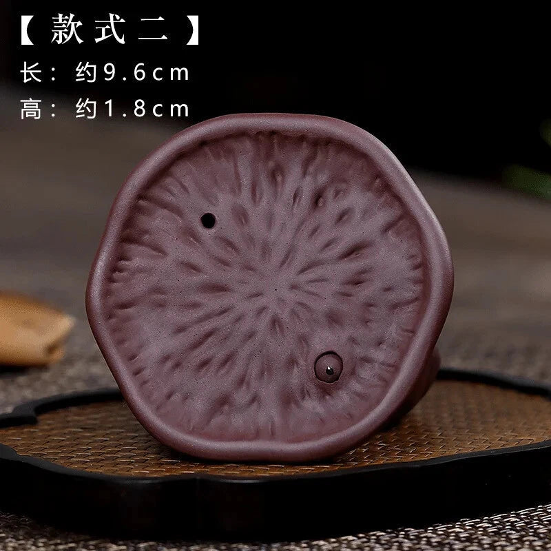 Purple Clay Tea Tray Tea Set Tea Set Decorated Purple Clay Lotus Heart Set 07FC0E-D4 - KOEEK