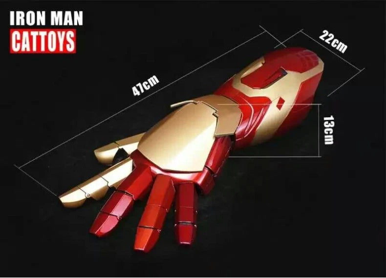 1:1 Avengers Iron Man MK42 Armor Hand Arm LED Gloves Voice Halloween Cosplay Toy 07FC0E-D4 - KOEEK