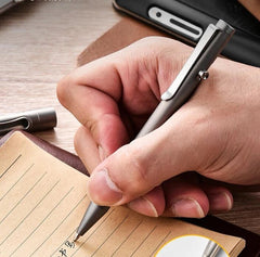Titanium Pocket Ball Pen Ballpoint Pen Office Signature Students Pen Outdoor EDC 07FC0E-D4 - KOEEK