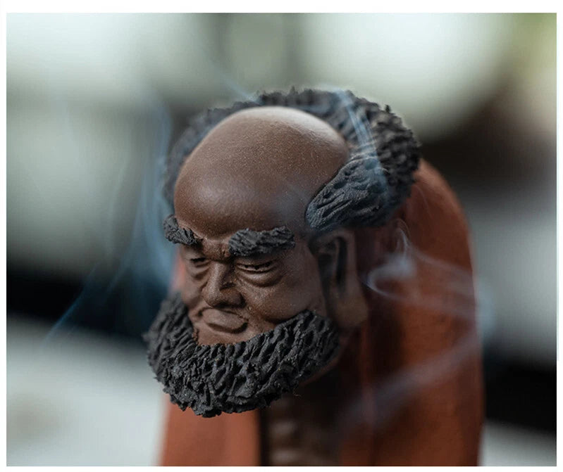 Chinese Yixing Purple Clay Figure Statue Ornaments Handmade Sculpture Tea Pet 07FC0E-D4 - KOEEK