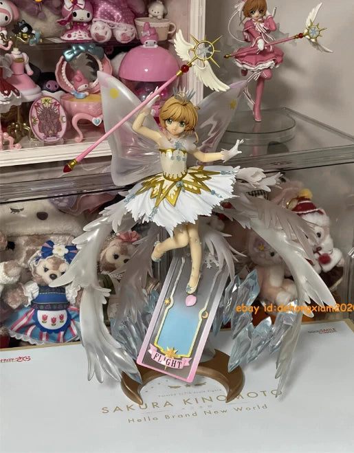 Official 1/7 Card Captor Sakura Kinomoto Sakura Transparent Card PVC Figure Gift 07FC0E-D4 - KOEEK