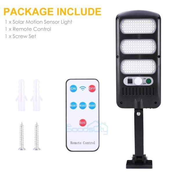 ny 990000LM Lampara Solar Luces De Calle LED Con Sensor 3 Modos Para Patio Jardin