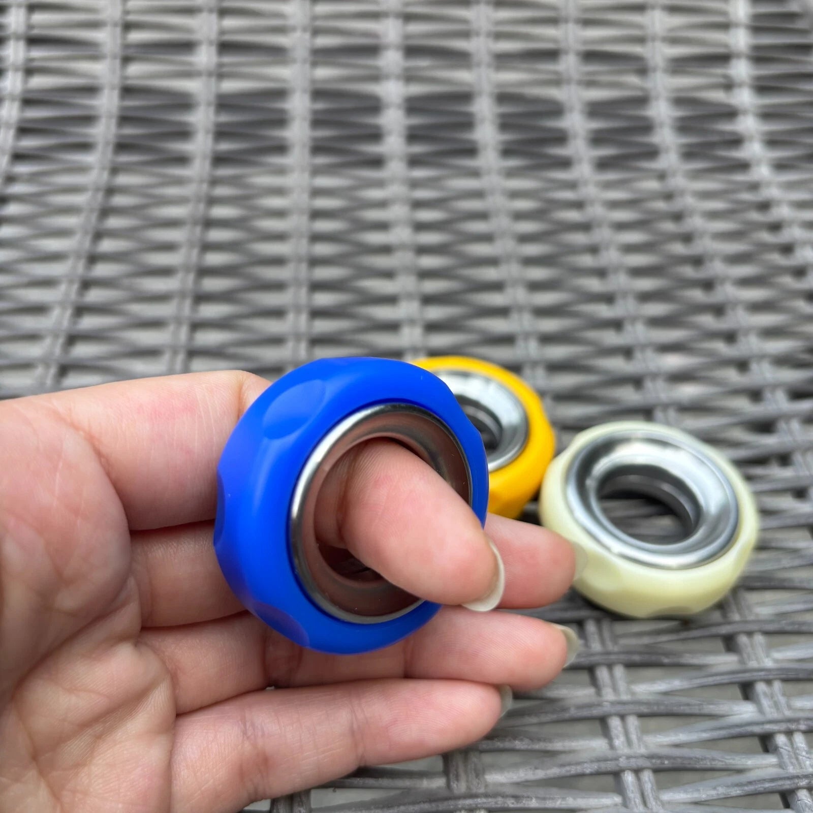 EDC Sliders Fidget Mechanical Fidget Ratchet Ring Toys Adjustable HapticRing 07FC0E-D4 - KOEEK