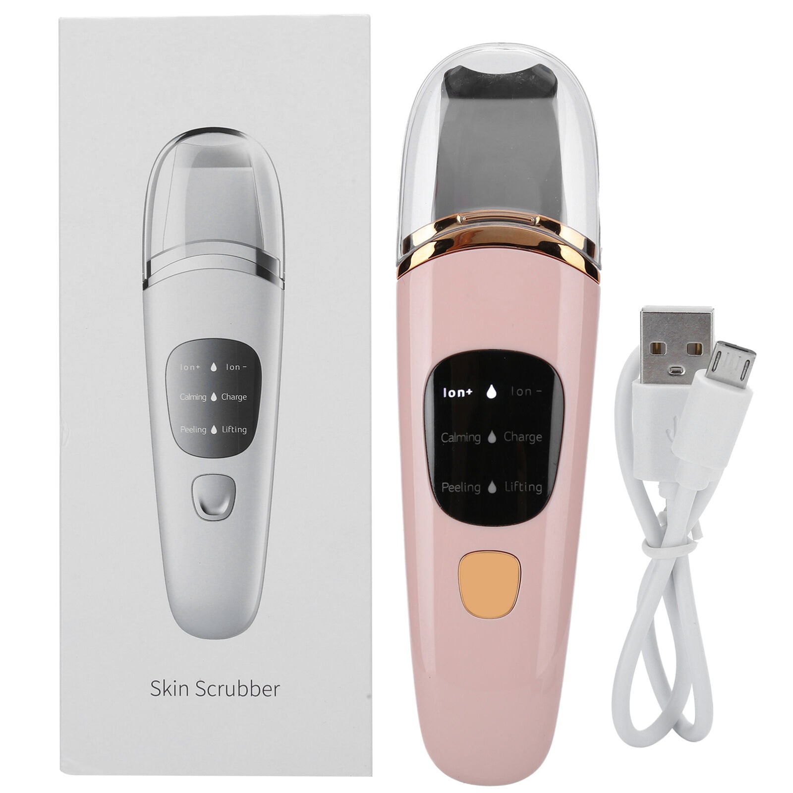 new Ultrasonic ScLCD Blackhead Removal Face ScLifting Machine(Pink ) HGF koeek - KOEEK