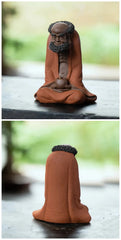 Chinese Yixing Purple Clay Figure Statue Ornaments Handmade Sculpture Tea Pet 07FC0E-D4 - KOEEK
