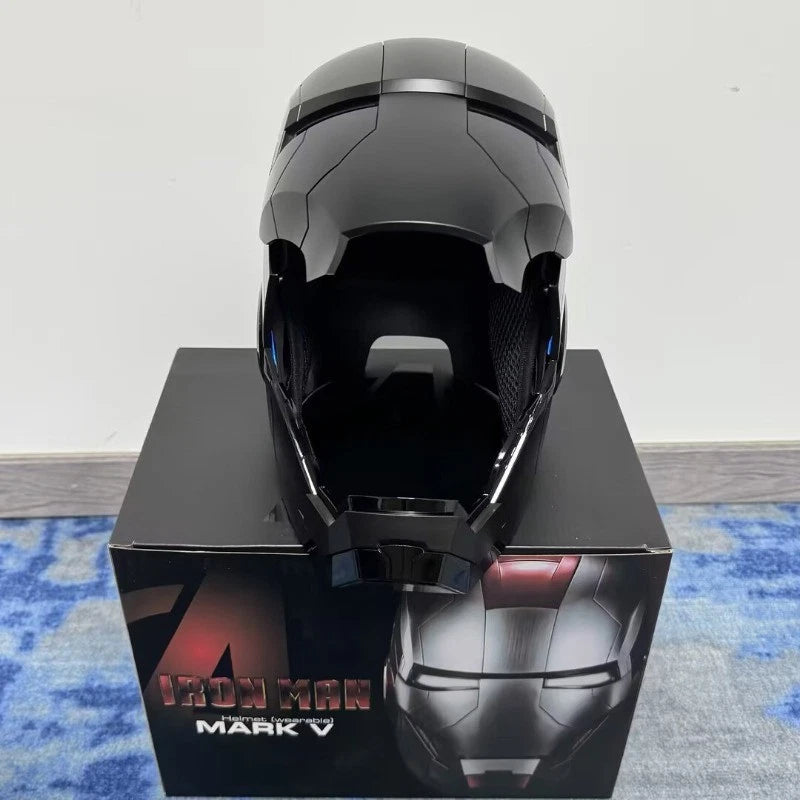 Iron Man MK5 Black 1:1 Helmet Wearable Voice-control Open&Close Cosplay Mask 07FC0E-D4 - KOEEK